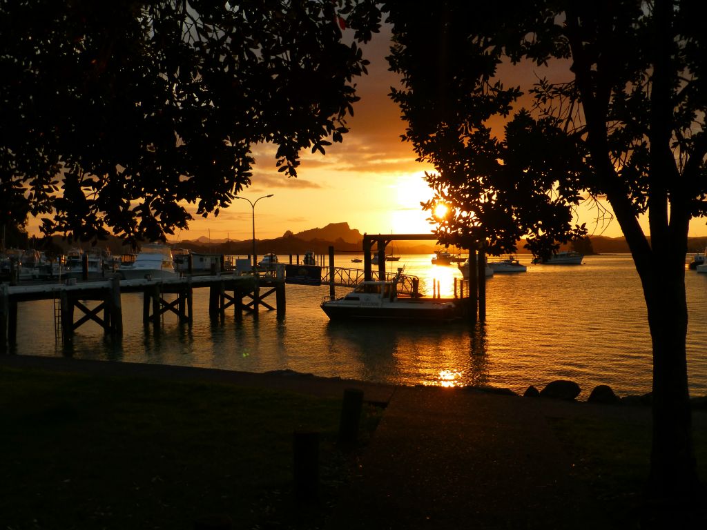 Beautiful sunset at Whangaroa Harbour.